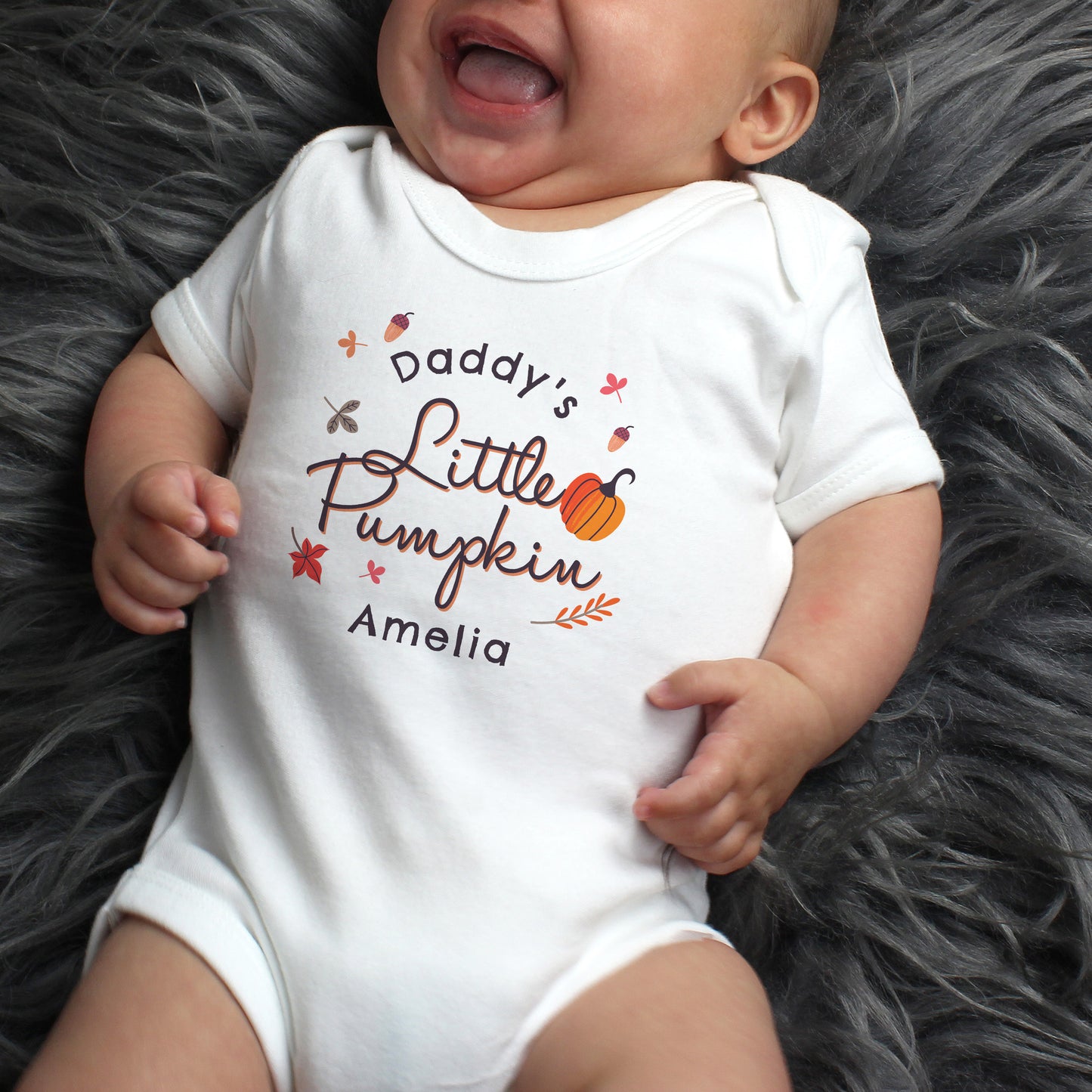 Personalised Little Pumpkin Baby Vest - Personalise It!
