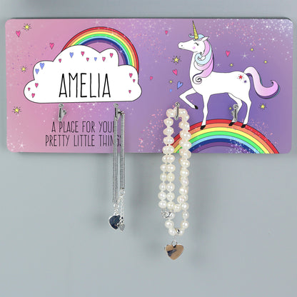 Personalised Unicorn Jewellery Hooks - Personalise It!