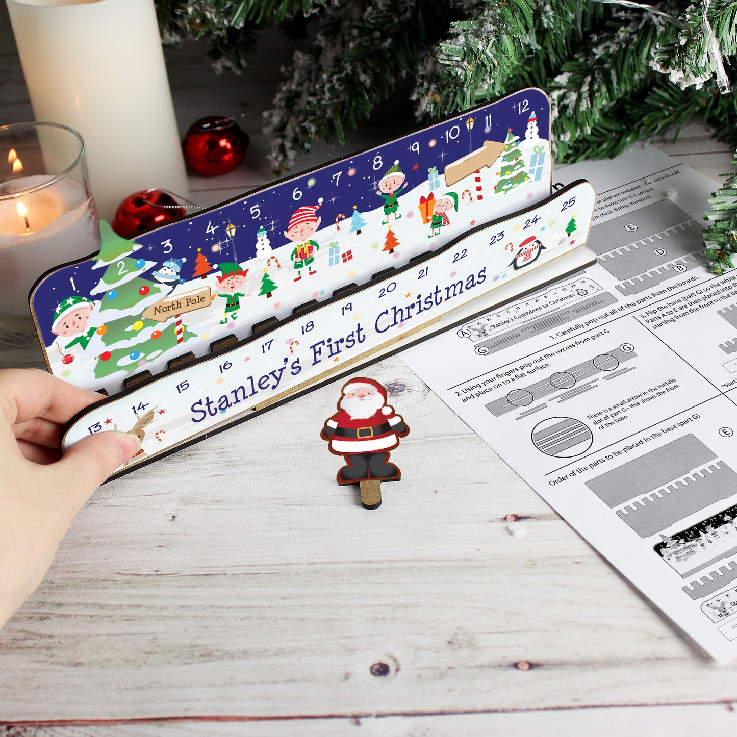 Personalised Make Your Own Santa Christmas Advent Countdown Kit - Personalise It!