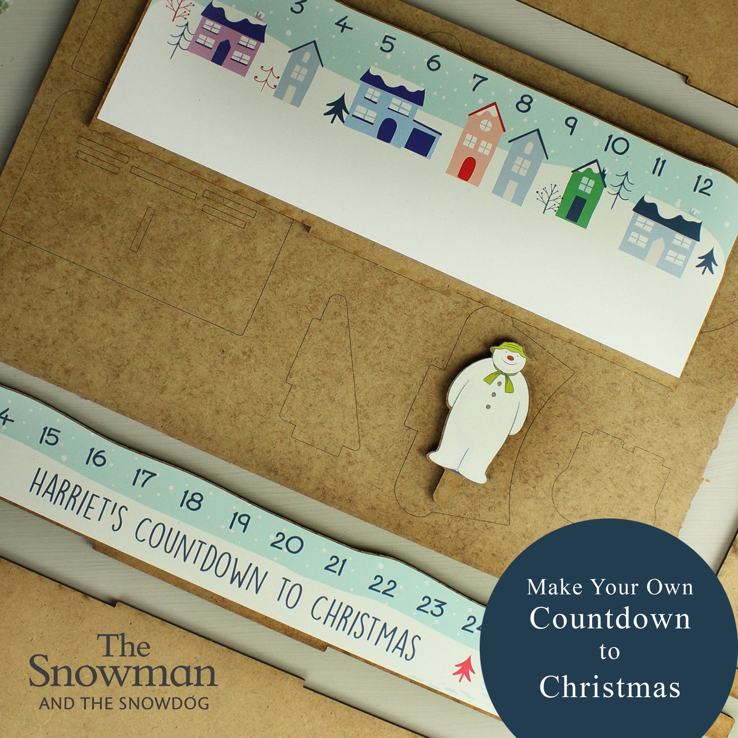 Personalised Make Your Own The Snowman Christmas Advent Countdown Kit - Personalise It!