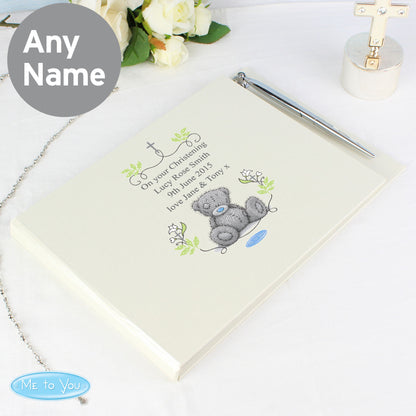 Personalised Religious Cross Hardback Guest Book & Pen - Personalise It!
