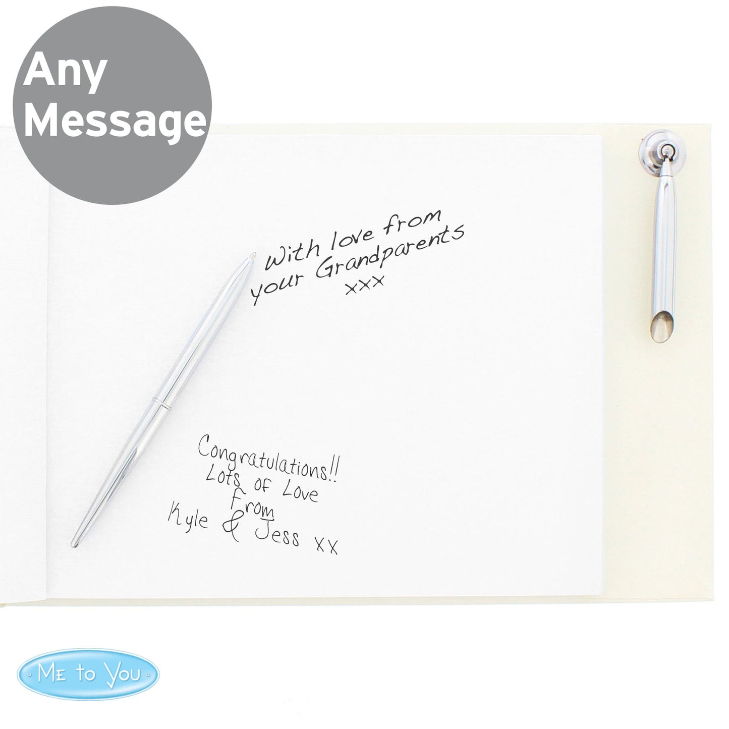 Personalised Religious Cross Hardback Guest Book & Pen - Personalise It!