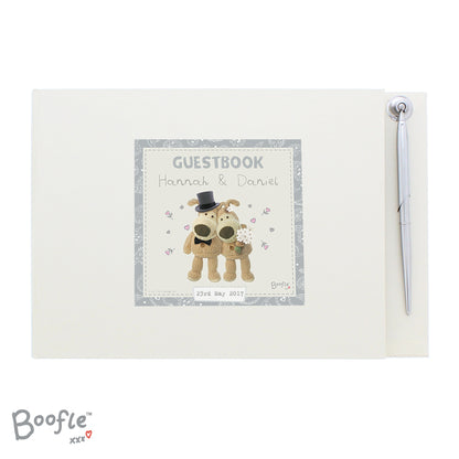 Personalised Boofle Wedding Hardback Guest Book & Pen - Personalise It!