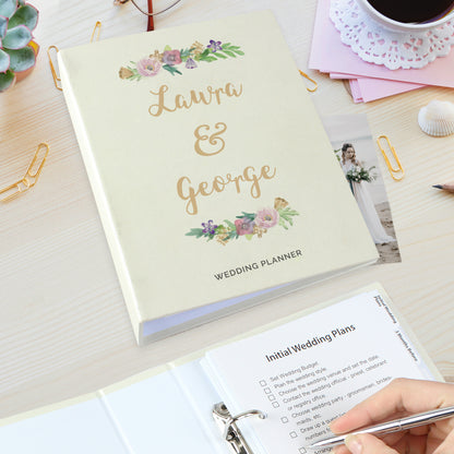 Personalised Floral Watercolour Wedding Planner - Personalise It!