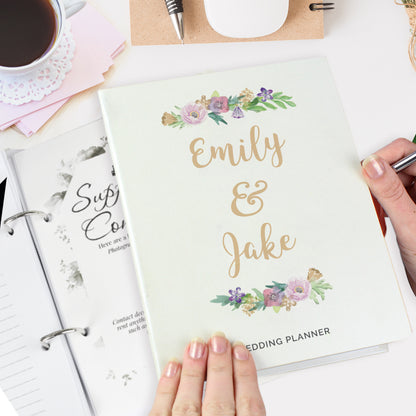 Personalised Floral Watercolour Wedding Planner - Personalise It!
