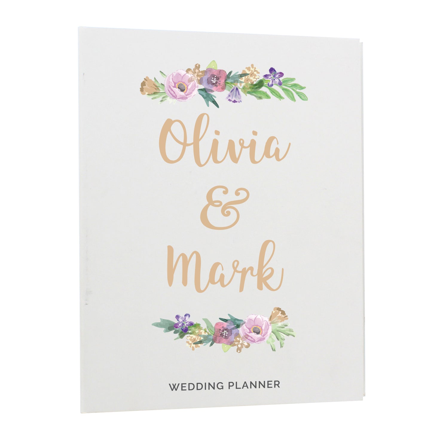 Personalised Floral Watercolour Wedding Planner - Personalise It!