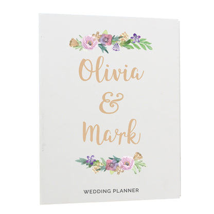 Personalised Floral Watercolour Wedding Planner - Personalise It!