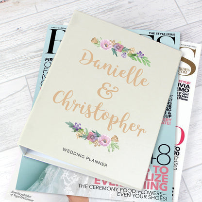 Personalised Floral Watercolour Wedding Planner - Personalise It!
