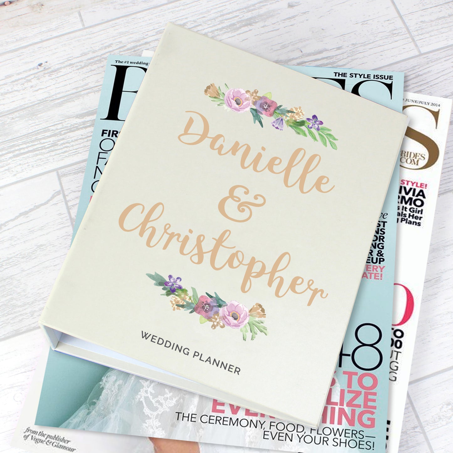 Personalised Floral Watercolour Wedding Planner - Personalise It!