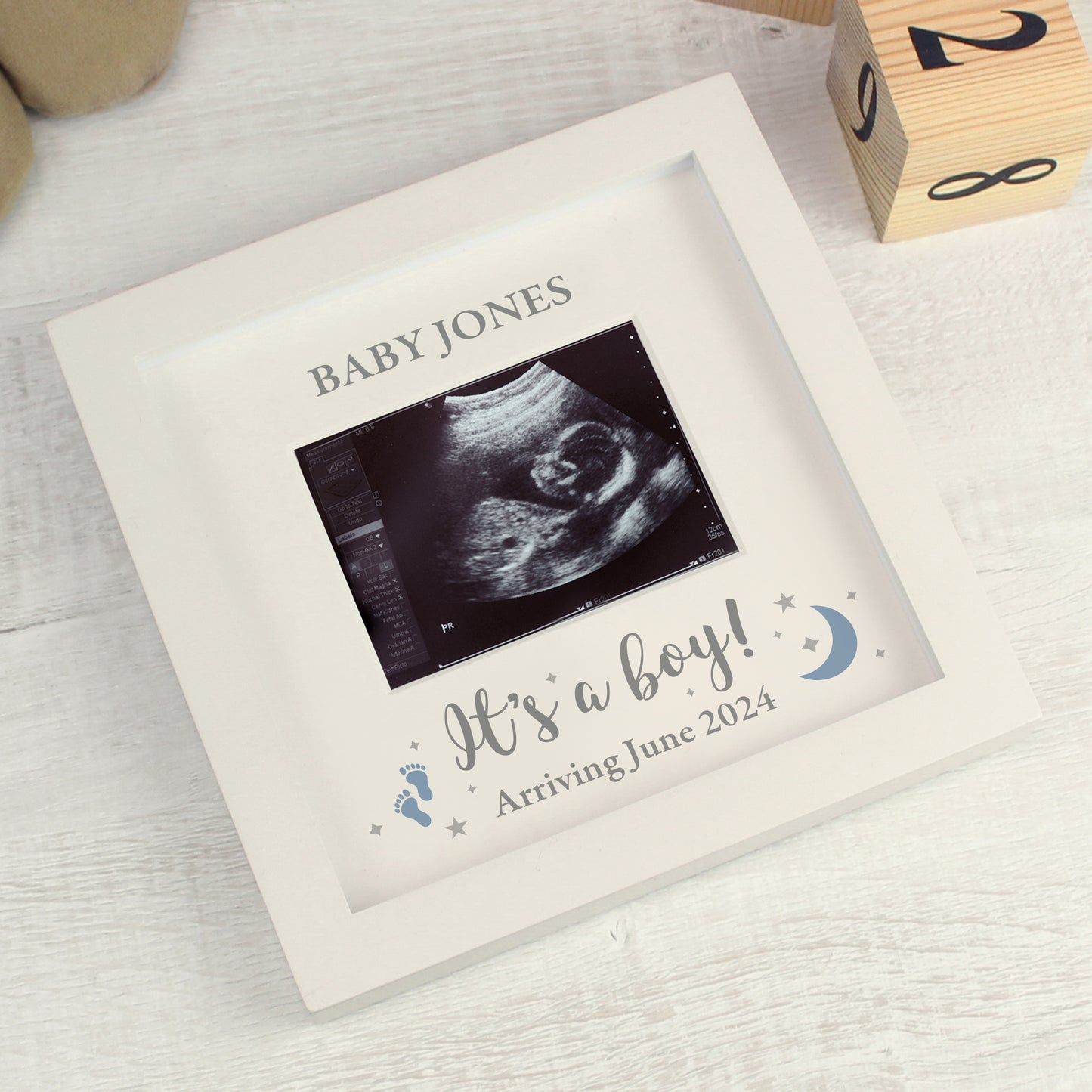 Personalised 'It's A Boy' Baby Scan Frame - Personalise It!