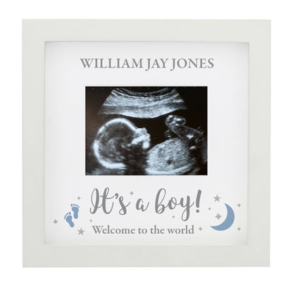 Personalised 'It's A Boy' Baby Scan Frame - Personalise It!
