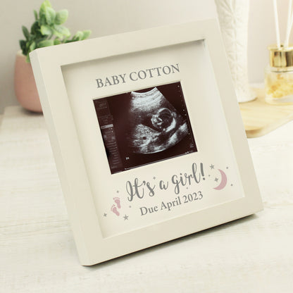 Personalised 'It's A Girl' Baby Scan Frame - Personalise It!