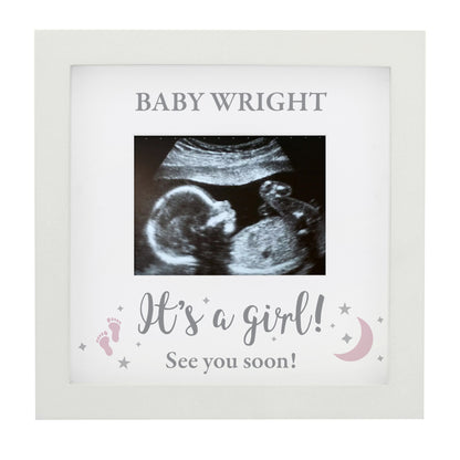 Personalised 'It's A Girl' Baby Scan Frame - Personalise It!