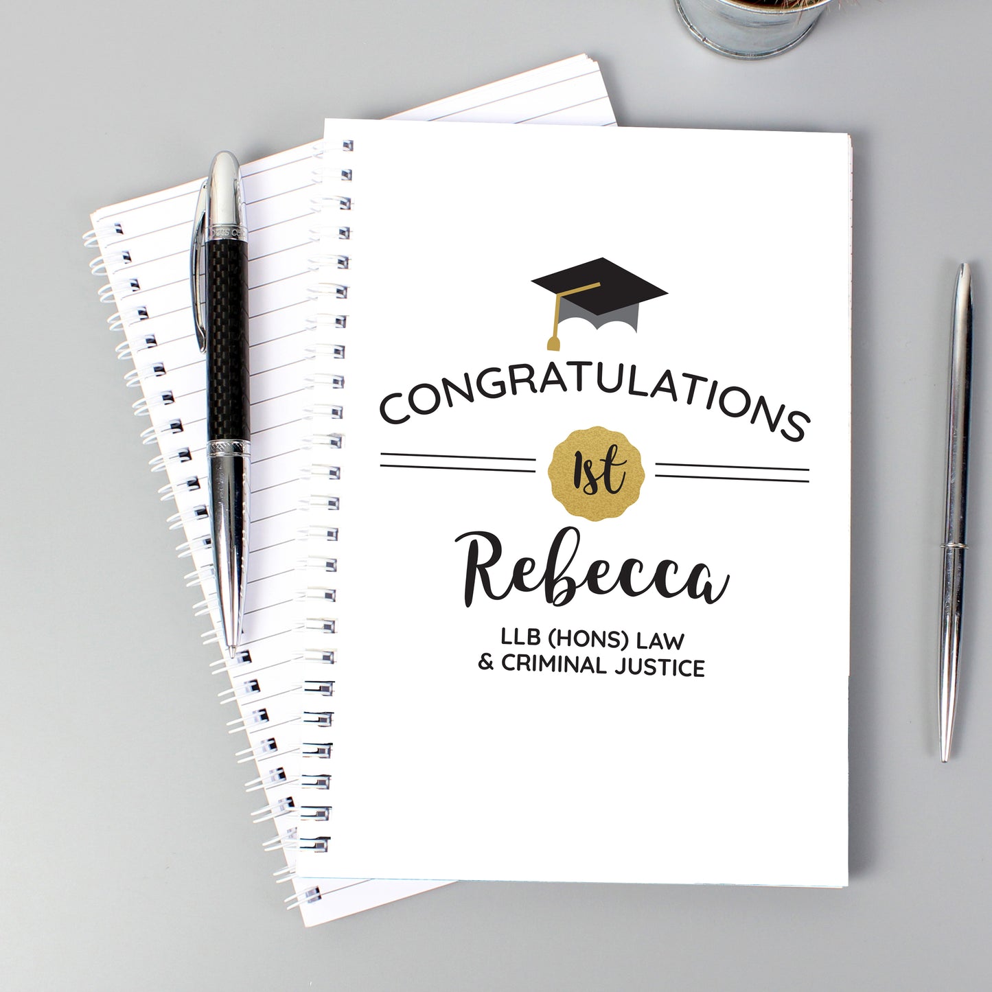 Personalised Graduation A5 Notebook - Personalise It!