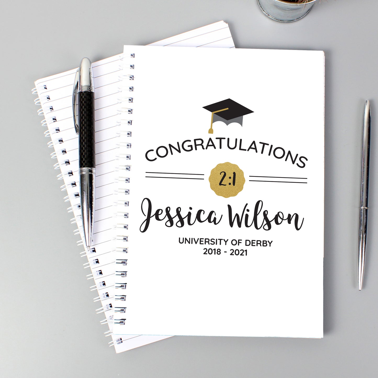 Personalised Graduation A5 Notebook - Personalise It!