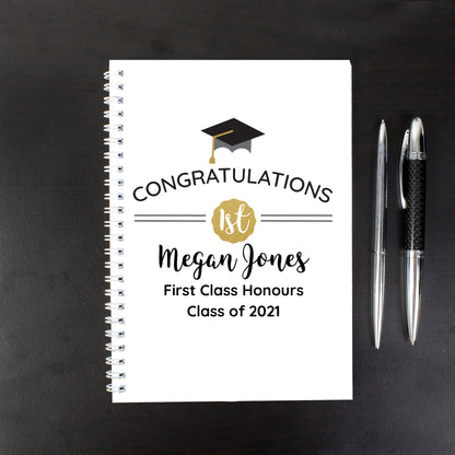 Personalised Graduation A5 Notebook - Personalise It!