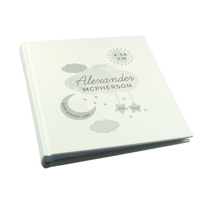 Personalised New Baby Moon & Stars Album with Sleeves - Personalise It!