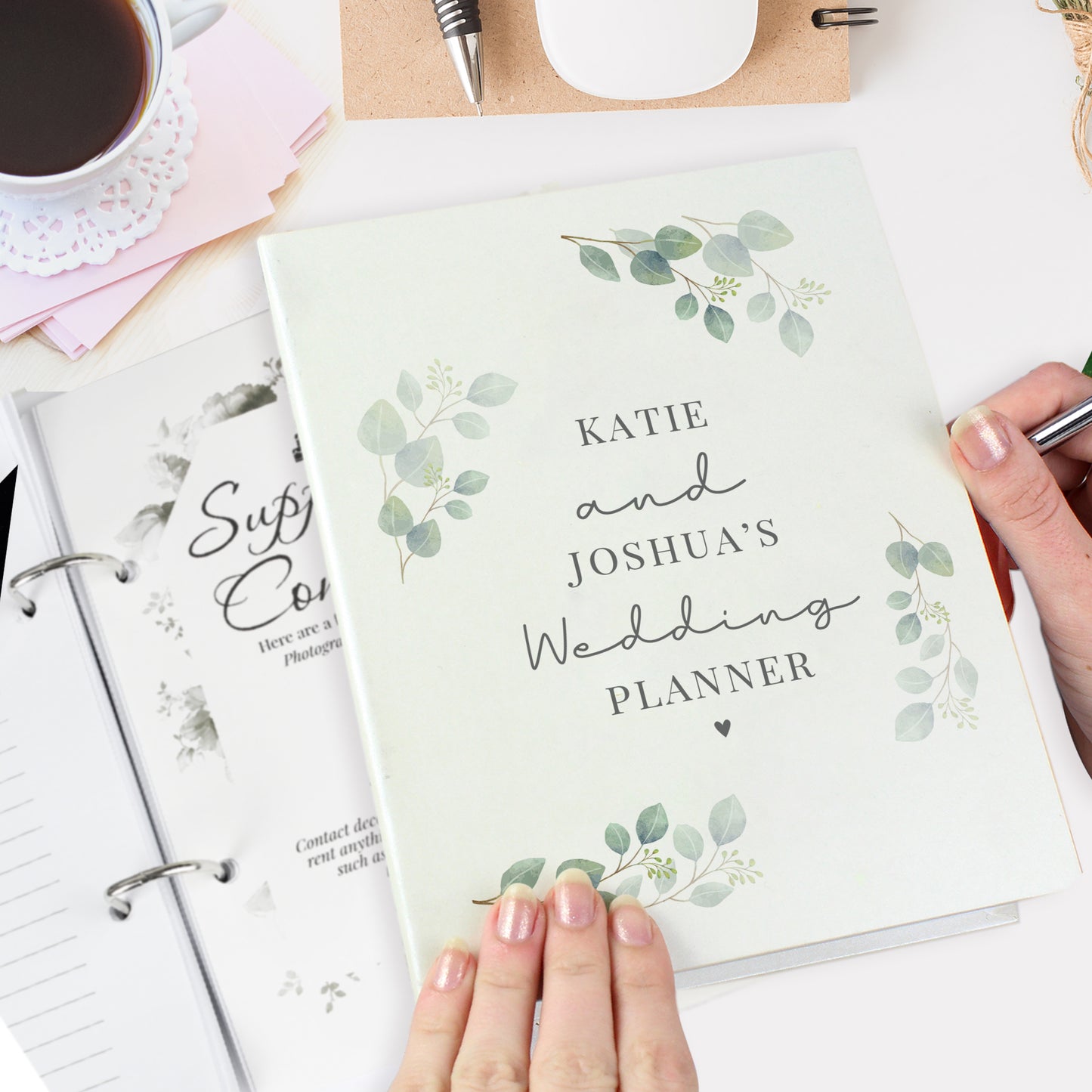 Personalised Botanical Free Text Wedding Planner - Personalise It!