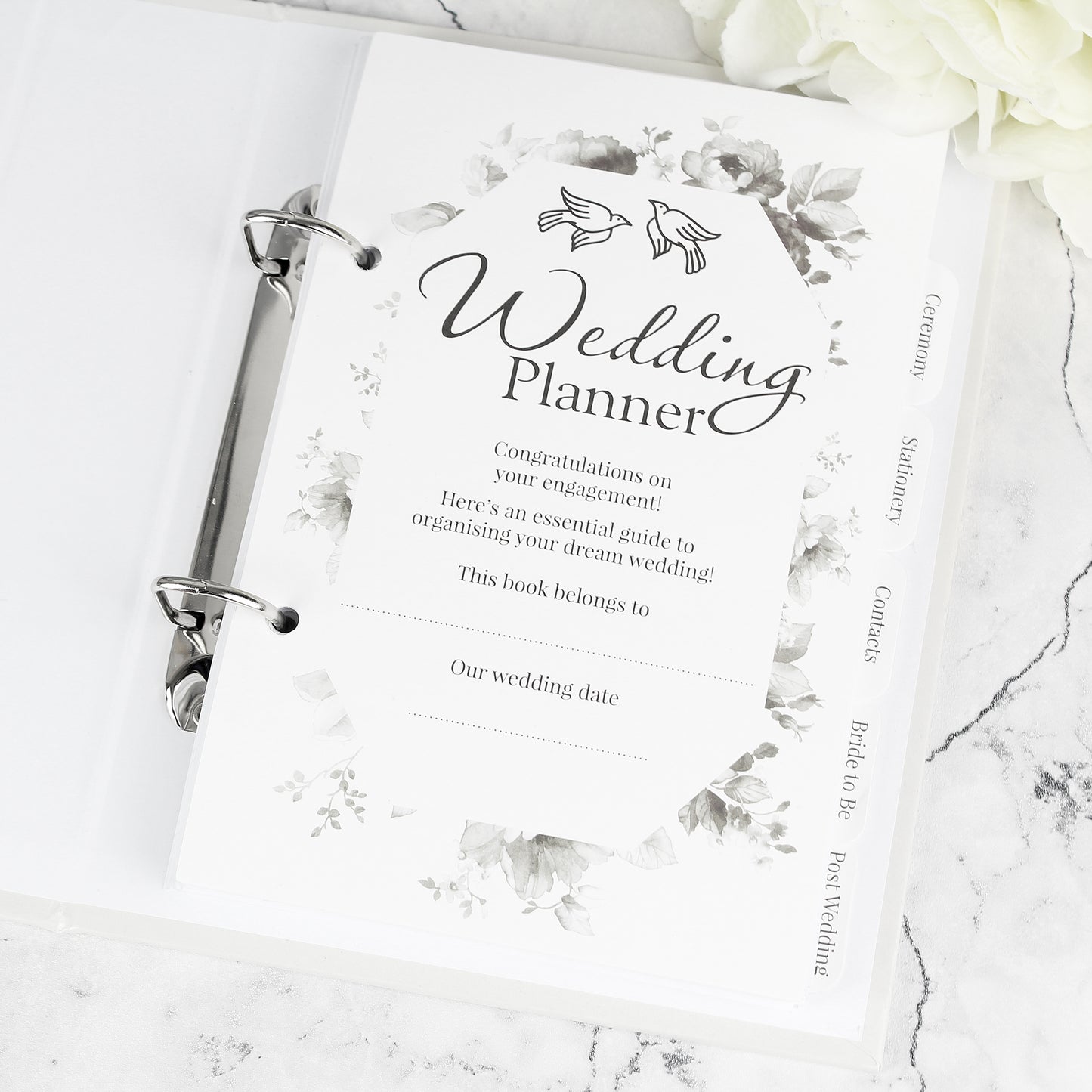 Personalised Botanical Free Text Wedding Planner - Personalise It!