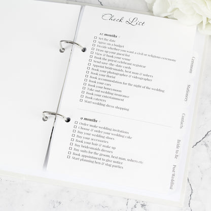 Personalised Botanical Free Text Wedding Planner - Personalise It!