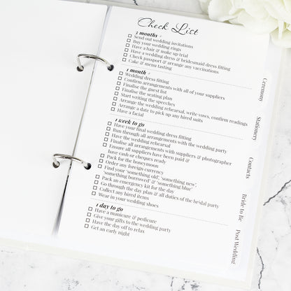 Personalised Botanical Free Text Wedding Planner - Personalise It!