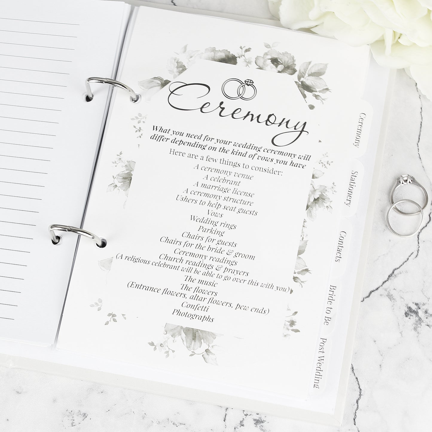 Personalised Botanical Free Text Wedding Planner - Personalise It!