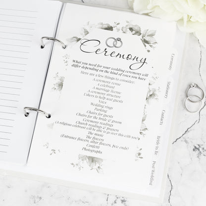 Personalised Botanical Free Text Wedding Planner - Personalise It!