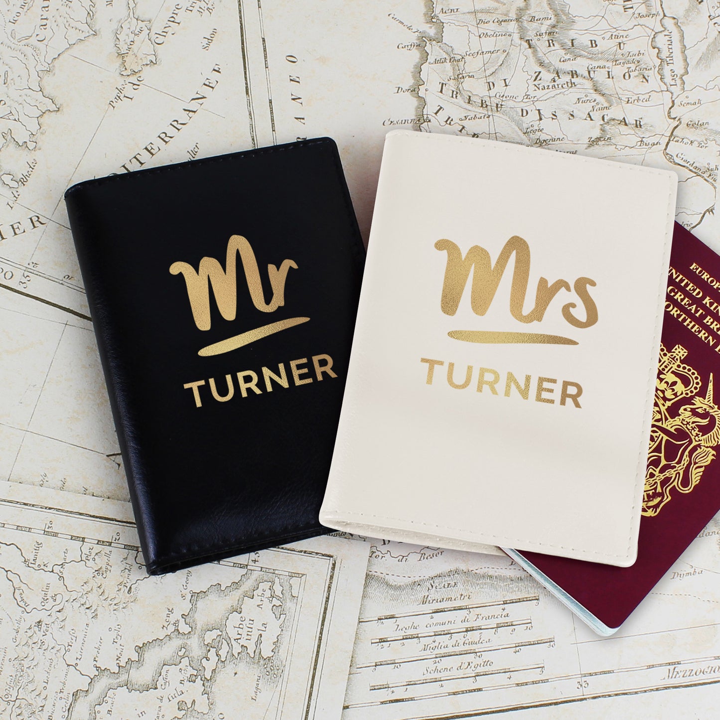 Personalised Mr & Mrs Passport Holders Set - Personalise It!