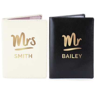 Personalised Mr & Mrs Passport Holders Set - Personalise It!
