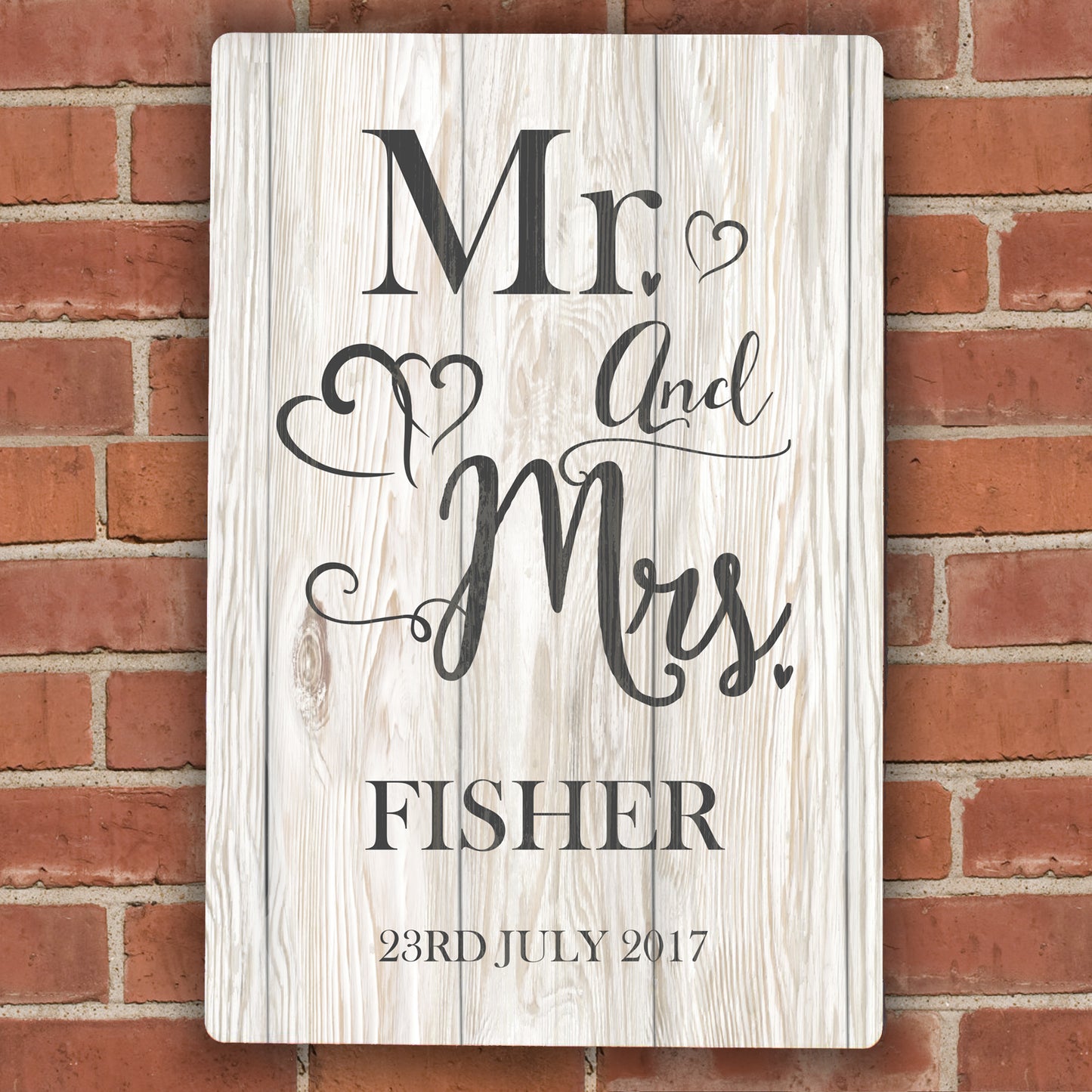 Personalised Mr & Mrs Metal Sign - Personalise It!