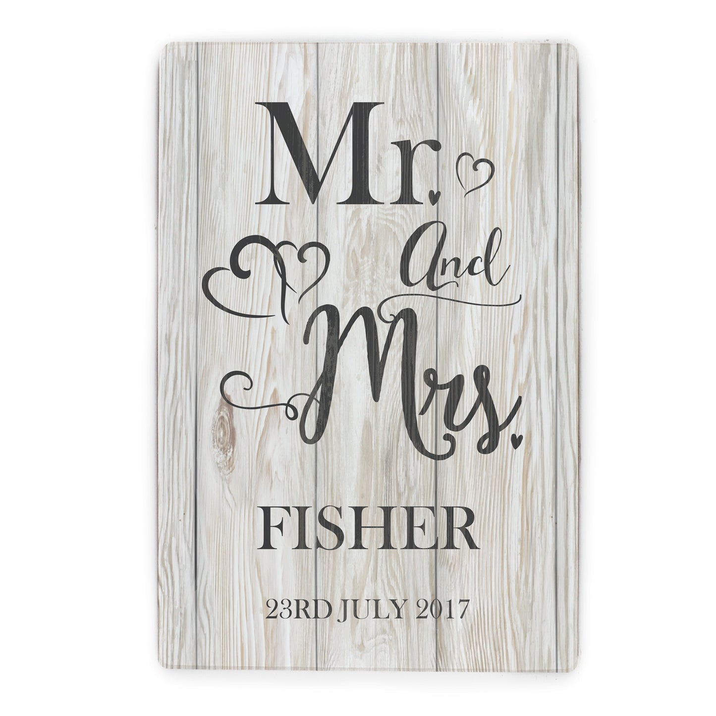 Personalised Mr & Mrs Metal Sign - Personalise It!