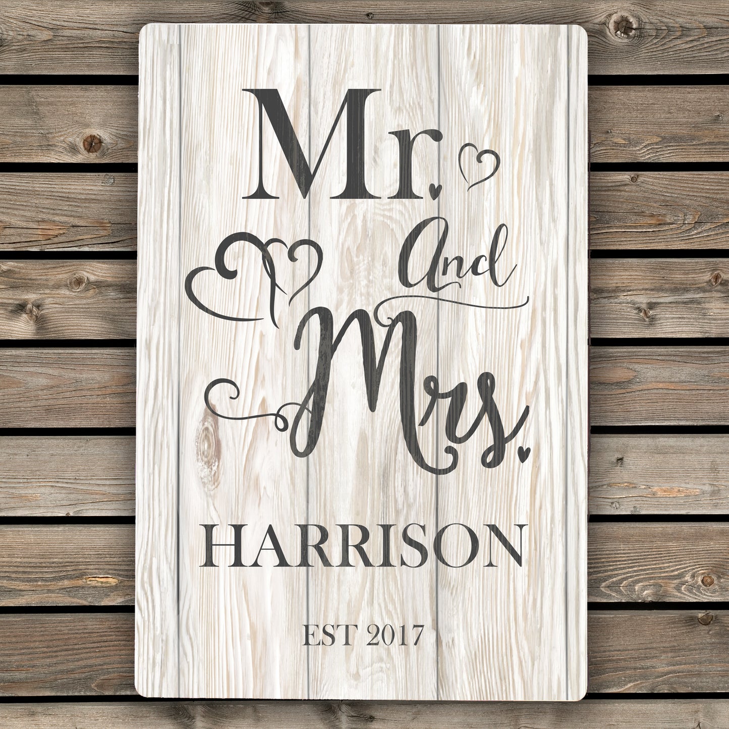 Personalised Mr & Mrs Metal Sign - Personalise It!