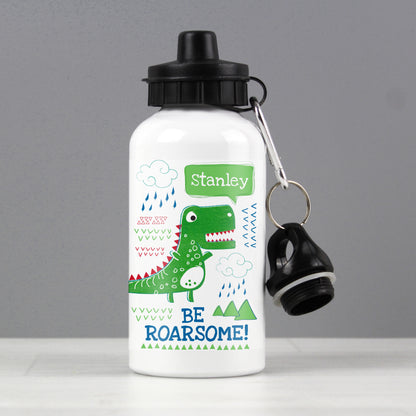 Personalised 'Be Roarsome' Dinosaur Drinks Bottle - Personalise It!