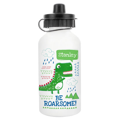 Personalised 'Be Roarsome' Dinosaur Drinks Bottle - Personalise It!