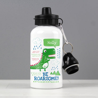 Personalised 'Be Roarsome' Dinosaur Drinks Bottle - Personalise It!