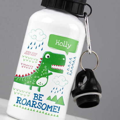 Personalised 'Be Roarsome' Dinosaur Drinks Bottle - Personalise It!