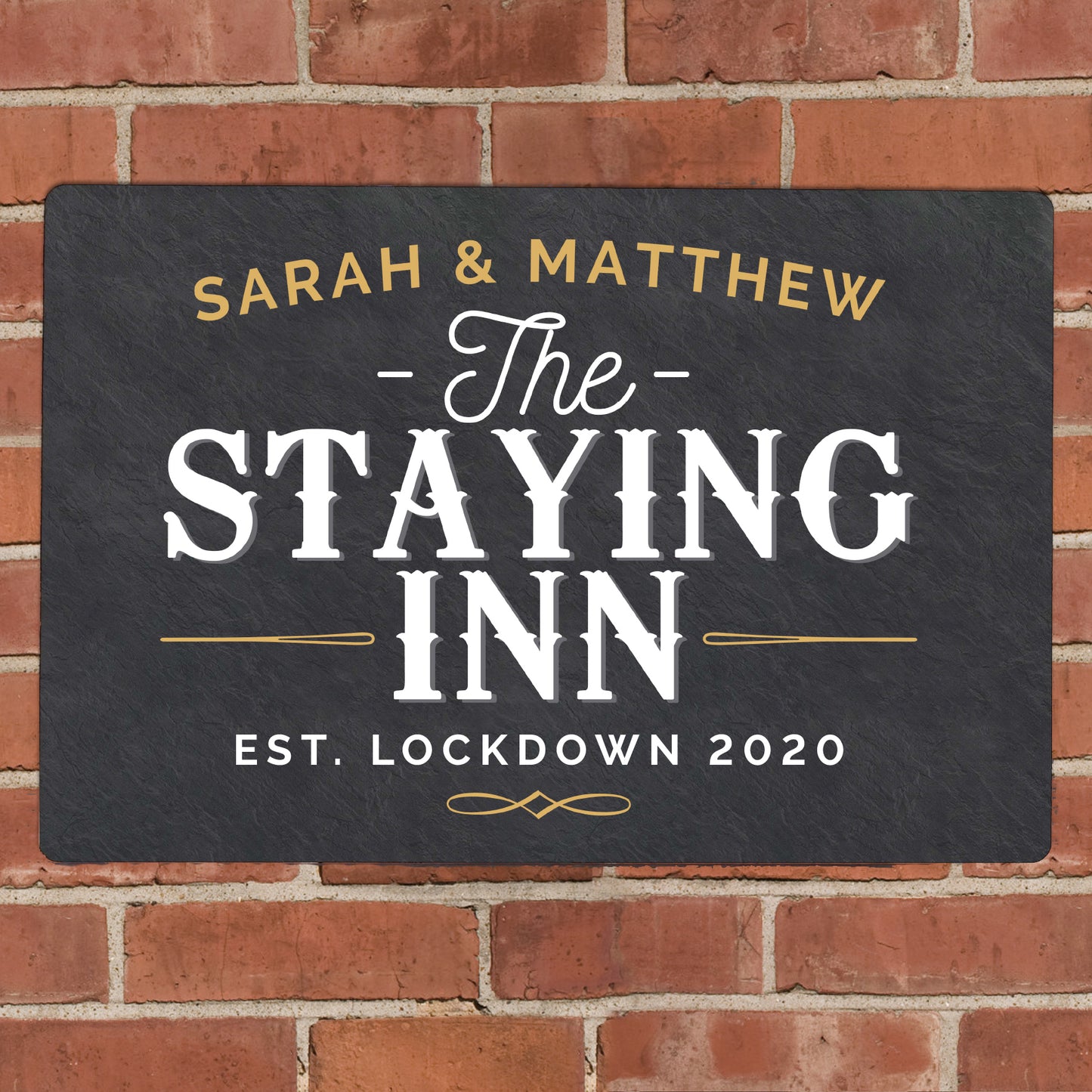 Personalised Staying Inn Metal Sign - Personalise It!