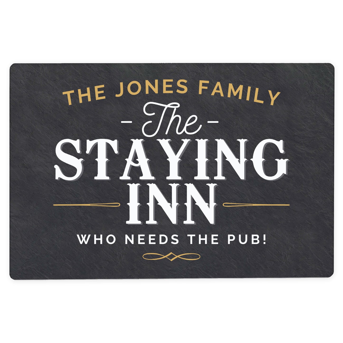 Personalised Staying Inn Metal Sign - Personalise It!