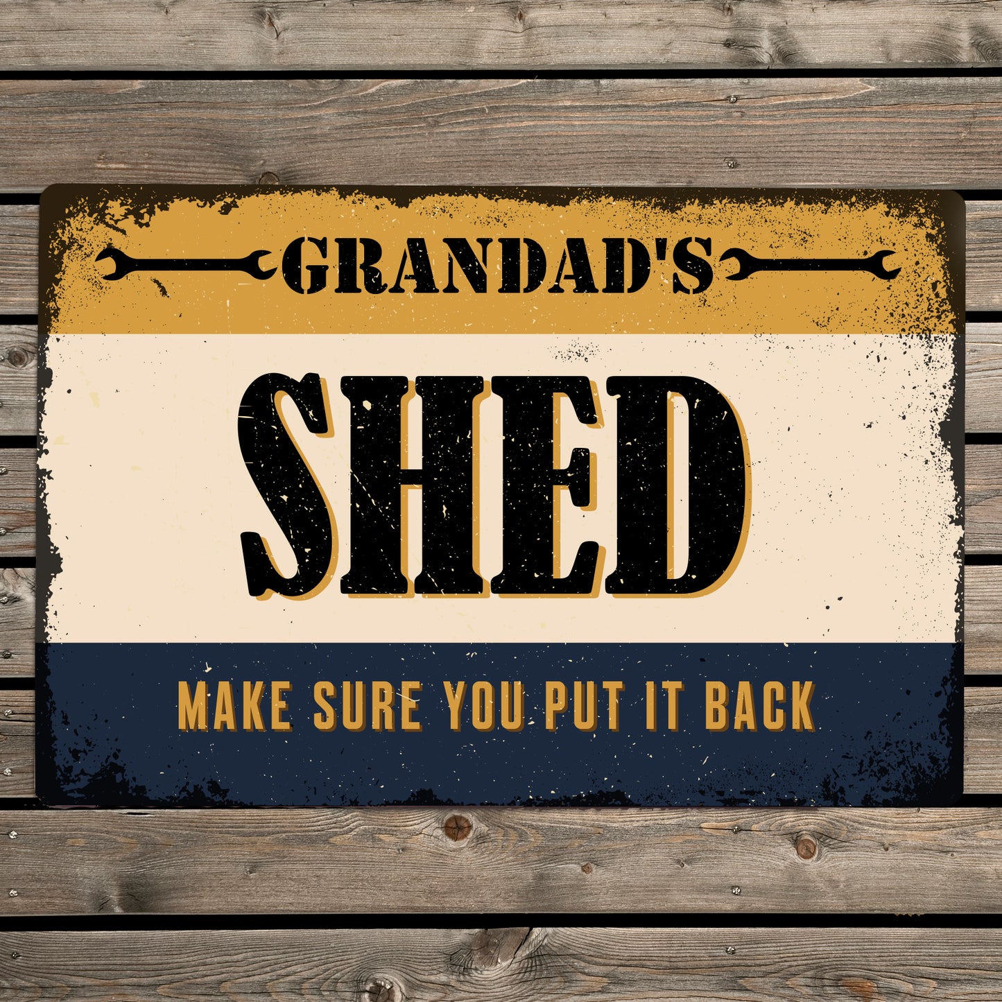 Personalised Garage Metal Father's Day Sign - Personalise It!