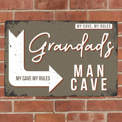 Personalised Man Cave Metal Father's Day Sign - Personalise It!
