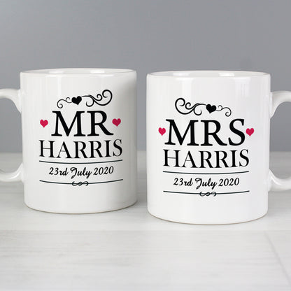 Personalised Mr & Mrs Mug Set - Personalise It!