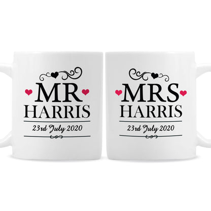Personalised Mr & Mrs Mug Set - Personalise It!