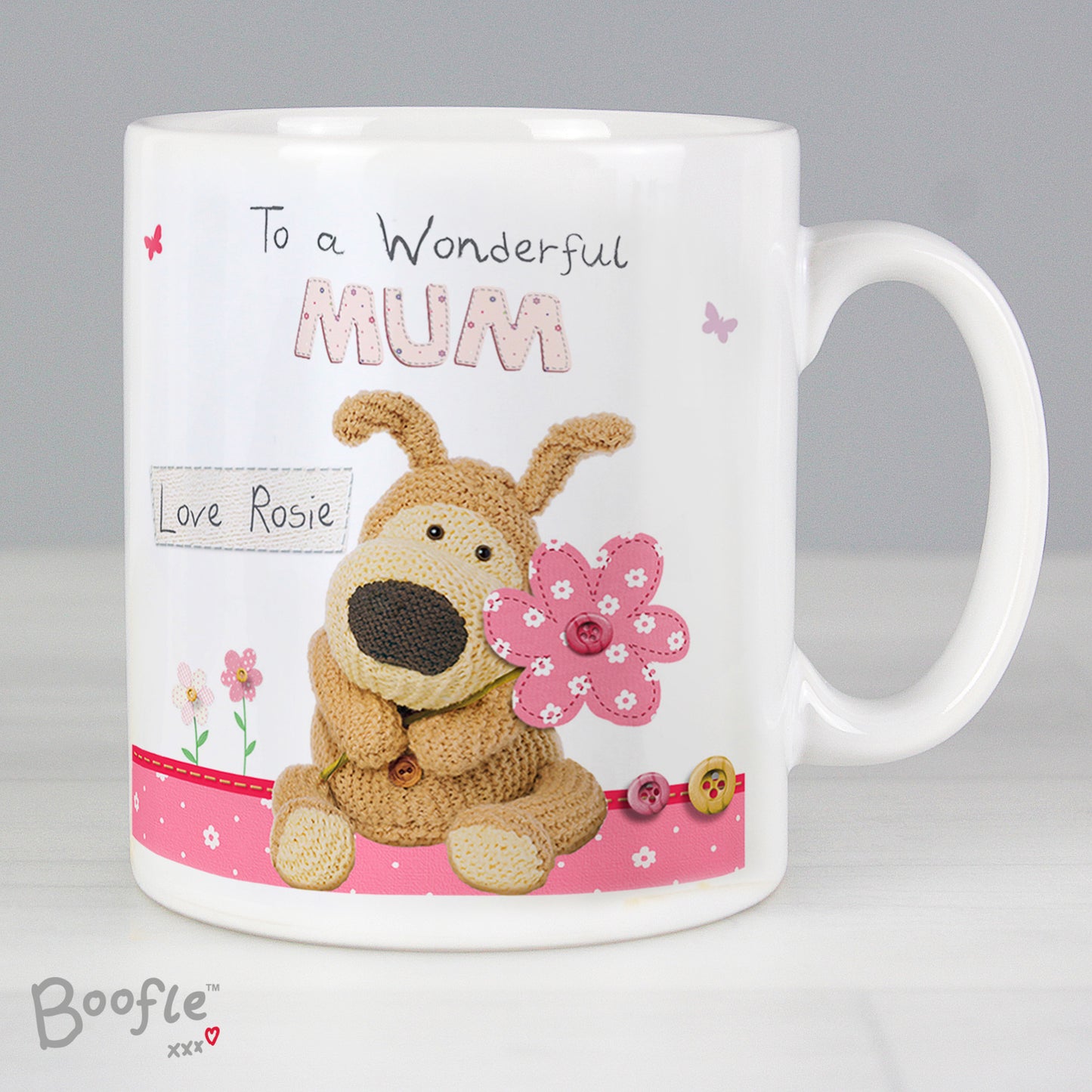 Personalised Boofle Flowers Mug - Personalise It!