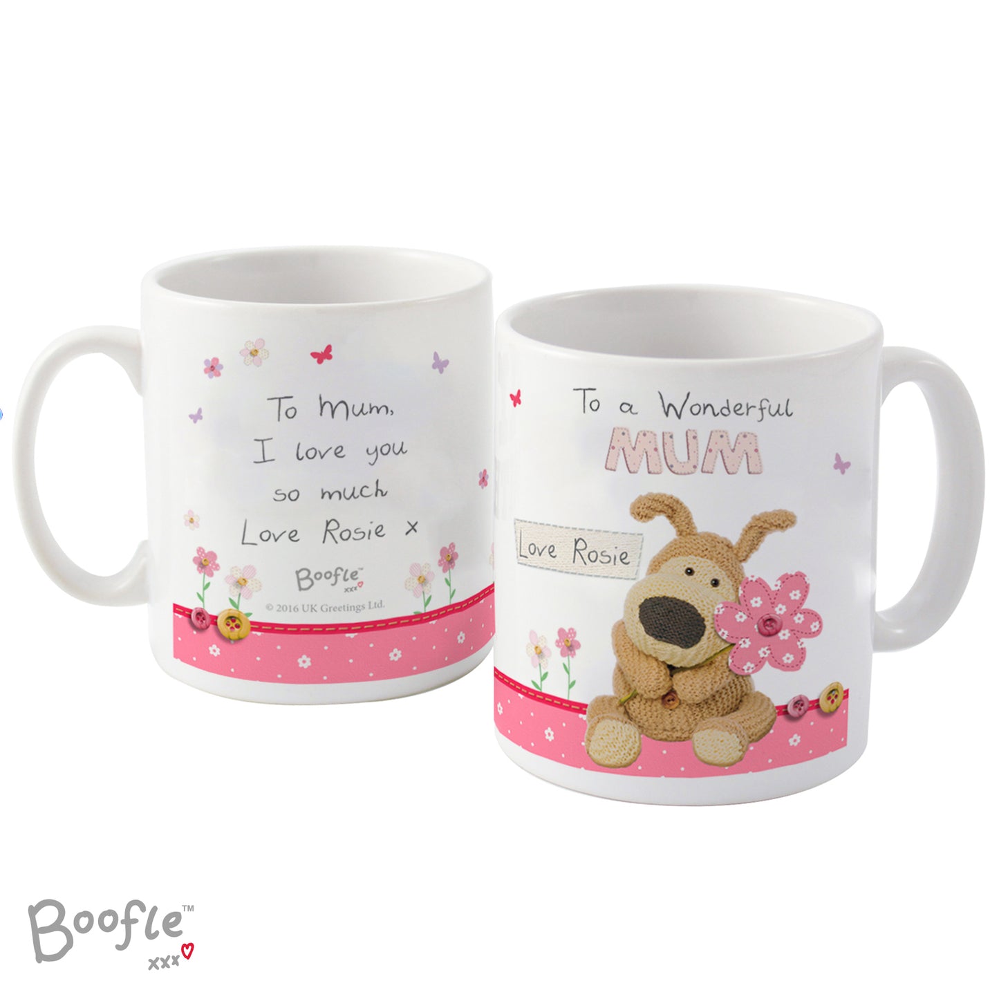 Personalised Boofle Flowers Mug - Personalise It!
