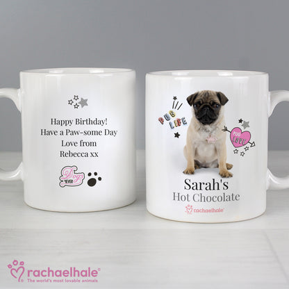 Personalised Rachael Hale Doodle Pug Mug - Personalise It!