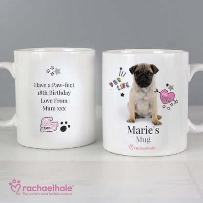 Personalised Rachael Hale Doodle Pug Mug - Personalise It!