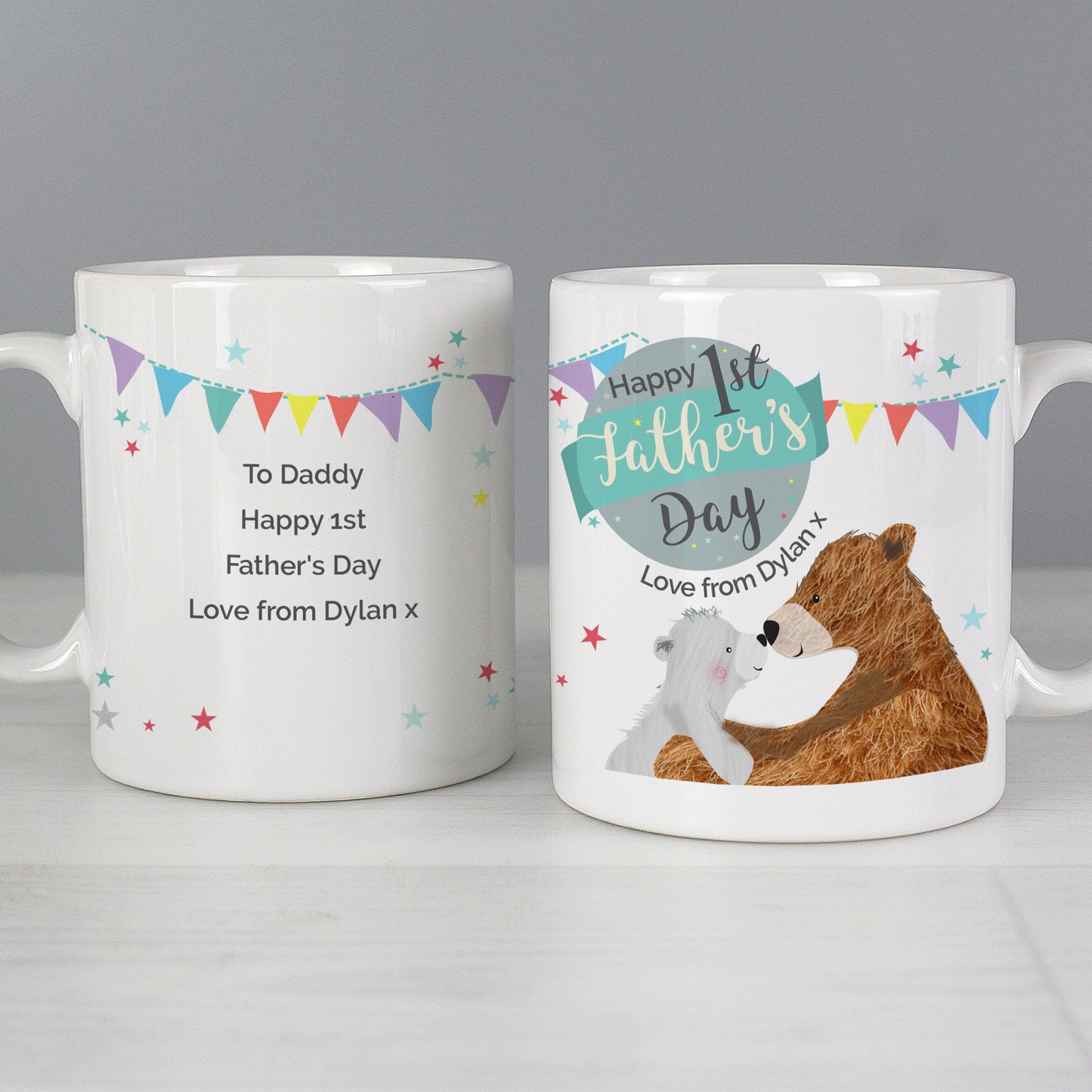 Personalised 1st Father's Day Daddy Bear Mug - Personalise It!