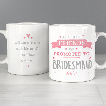 Personalised Pink Promoted To Mug - Personalise It!