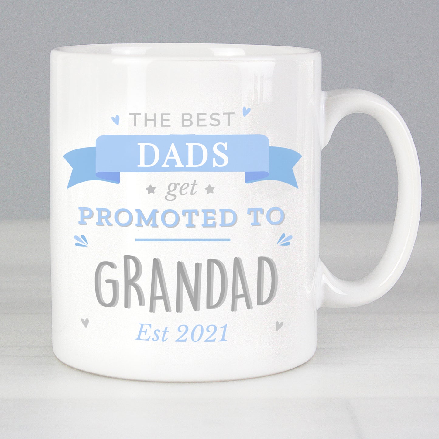 Personalised Blue Promoted to Mug - Personalise It!