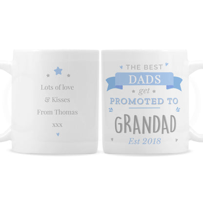 Personalised Blue Promoted to Mug - Personalise It!